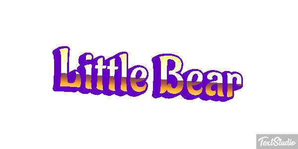 Little Bear Efeito do texto