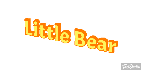 Little Bear Efeito do texto