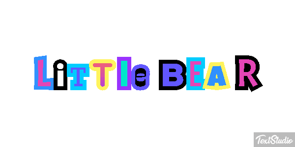 Little Bear Efeito do texto
