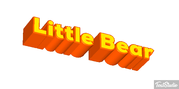 Little Bear Efeito do texto