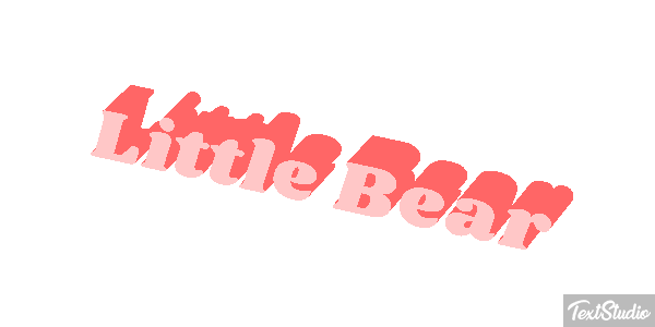 Little Bear Efeito do texto