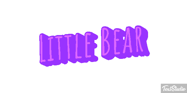 Little Bear Efeito do texto