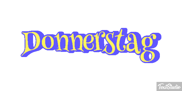 Donnerstag Text effect
