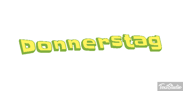 Donnerstag Text effect