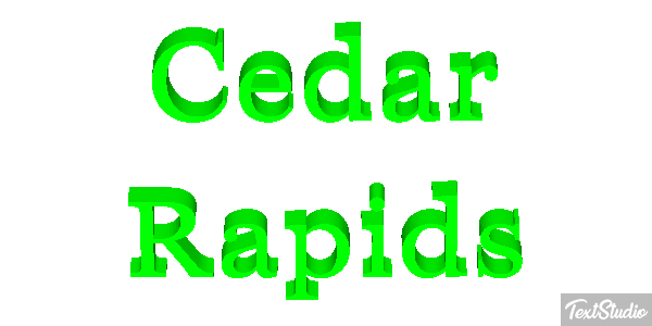 Cedar Rapids Tekst effect