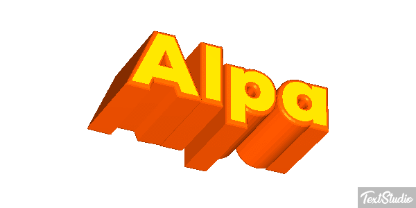 Alpa Text effect