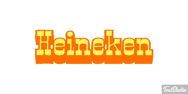 Heineken Text effect