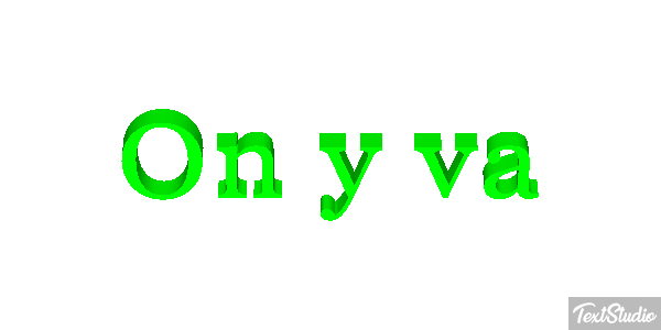 On y va Effet de texte