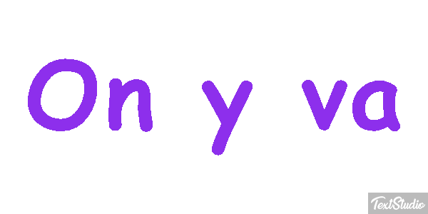 On y va Effet de texte