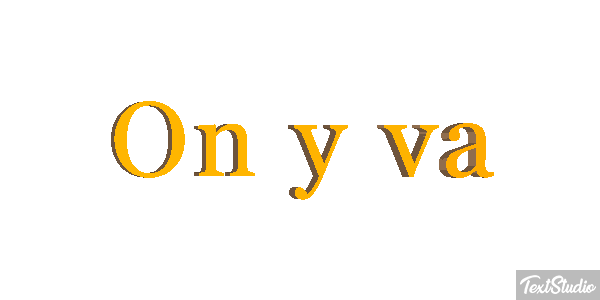 On y va Effet de texte