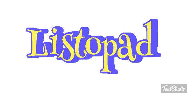Listopad Text effect