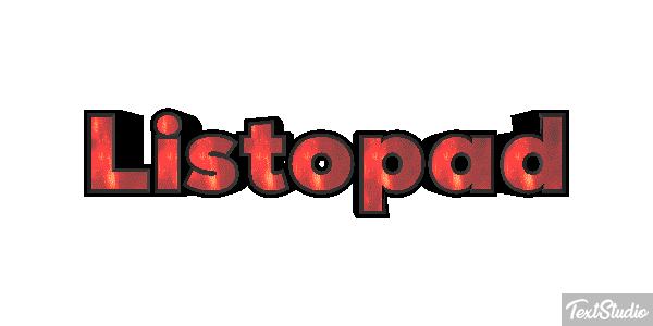 Listopad Text effect