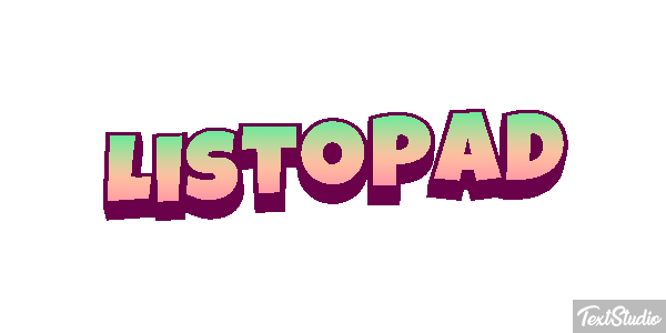 Listopad Text effect