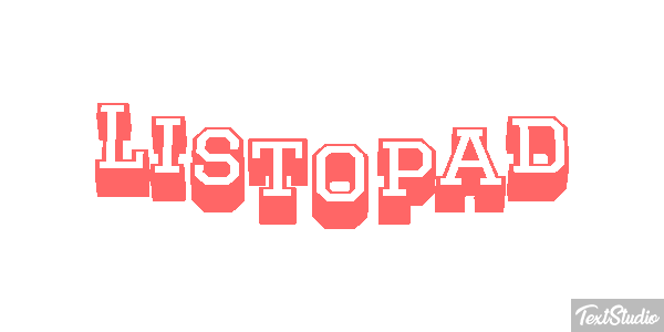Listopad Text effect