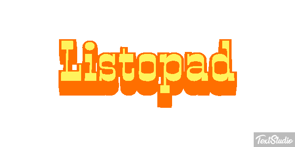 Listopad Text effect
