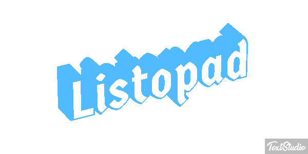 Listopad Text effect