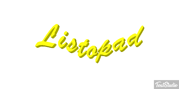Listopad Text effect