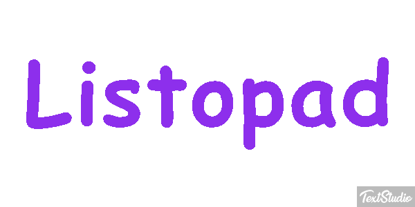 Listopad Text effect