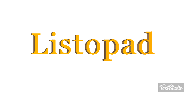 Listopad Text effect