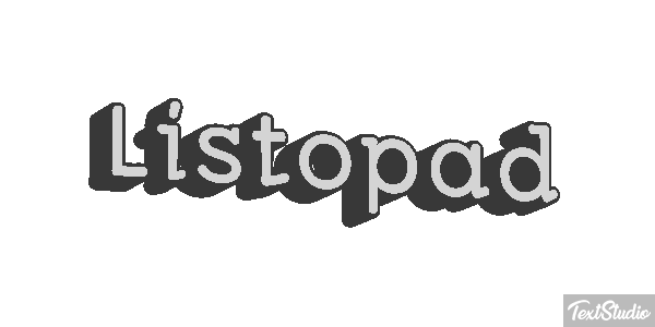 Listopad Text effect