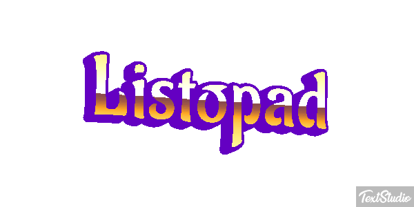 Listopad Text effect