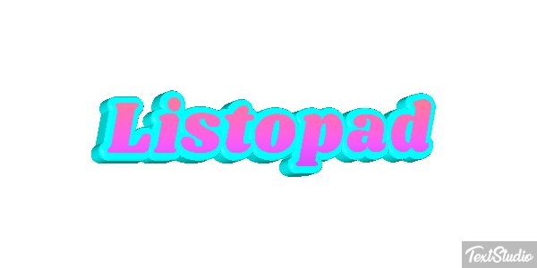 Listopad Text effect