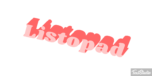Listopad Text effect