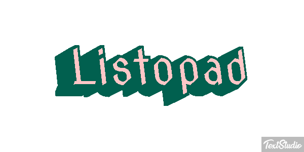 Listopad Text effect
