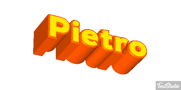 Pietro Efecto de texto