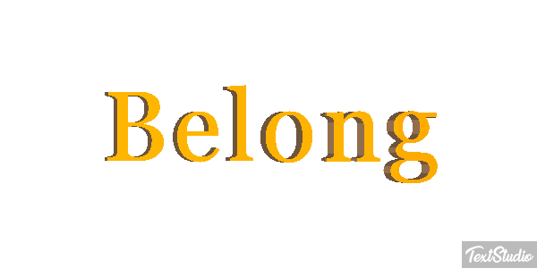 Belong Efeito do texto