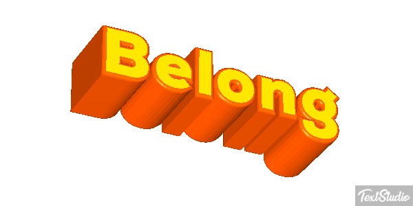 Belong Efeito do texto