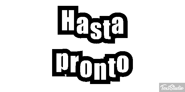 Hasta pronto Efecto de texto