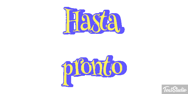 Hasta pronto Efecto de texto