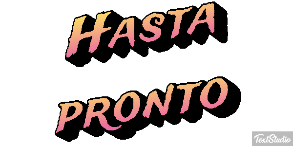 Hasta pronto Efecto de texto