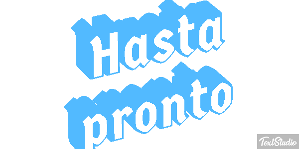 Hasta pronto Efecto de texto