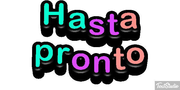 Hasta pronto Efecto de texto