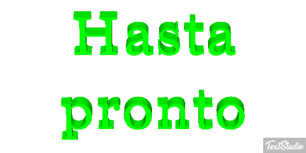 Hasta pronto Efecto de texto