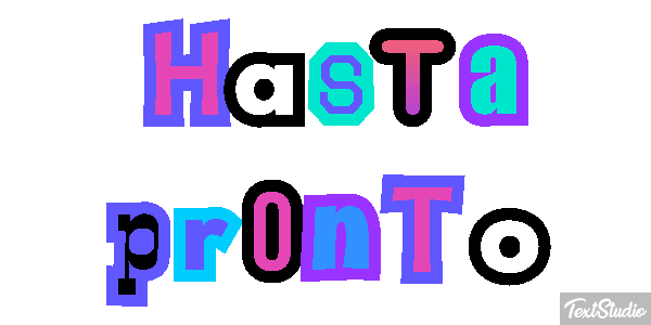 Hasta pronto Efecto de texto