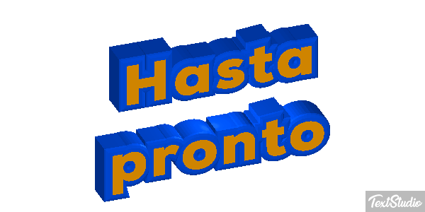 Hasta pronto Efecto de texto