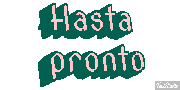 Hasta pronto Efecto de texto
