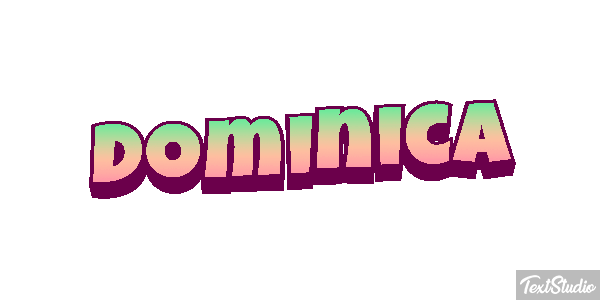 Dominica Text effect