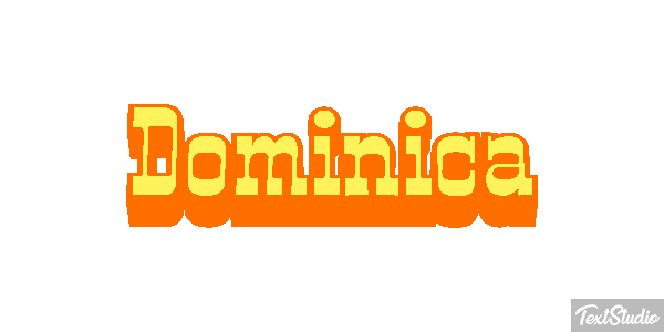 Dominica Text effect
