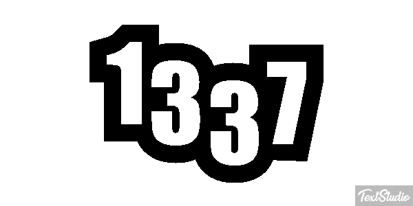 1337 Text effect