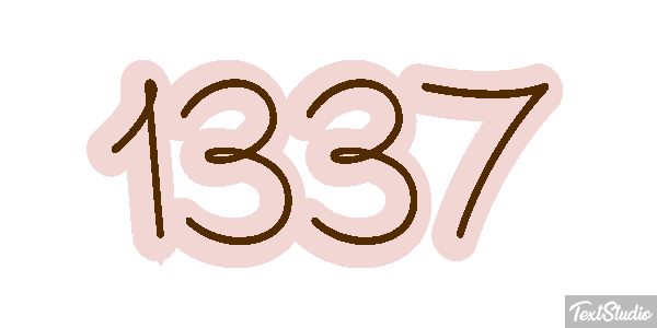 1337 Text effect