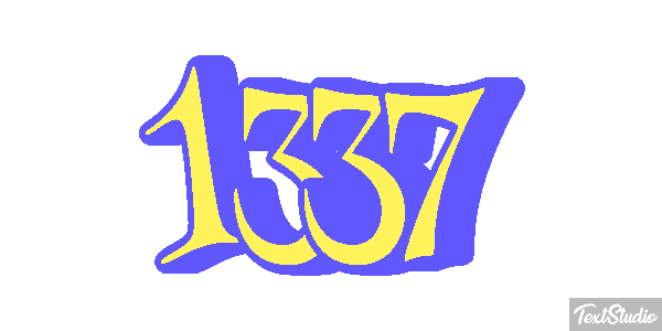 1337 Text effect