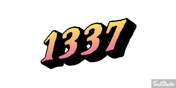1337 Text effect