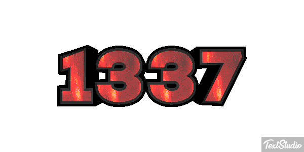 1337 Text effect