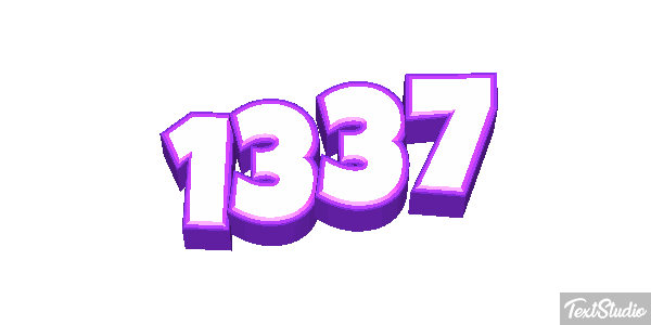 1337 Text effect
