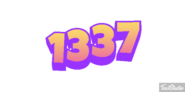 1337 Text effect