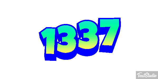 1337 Text effect